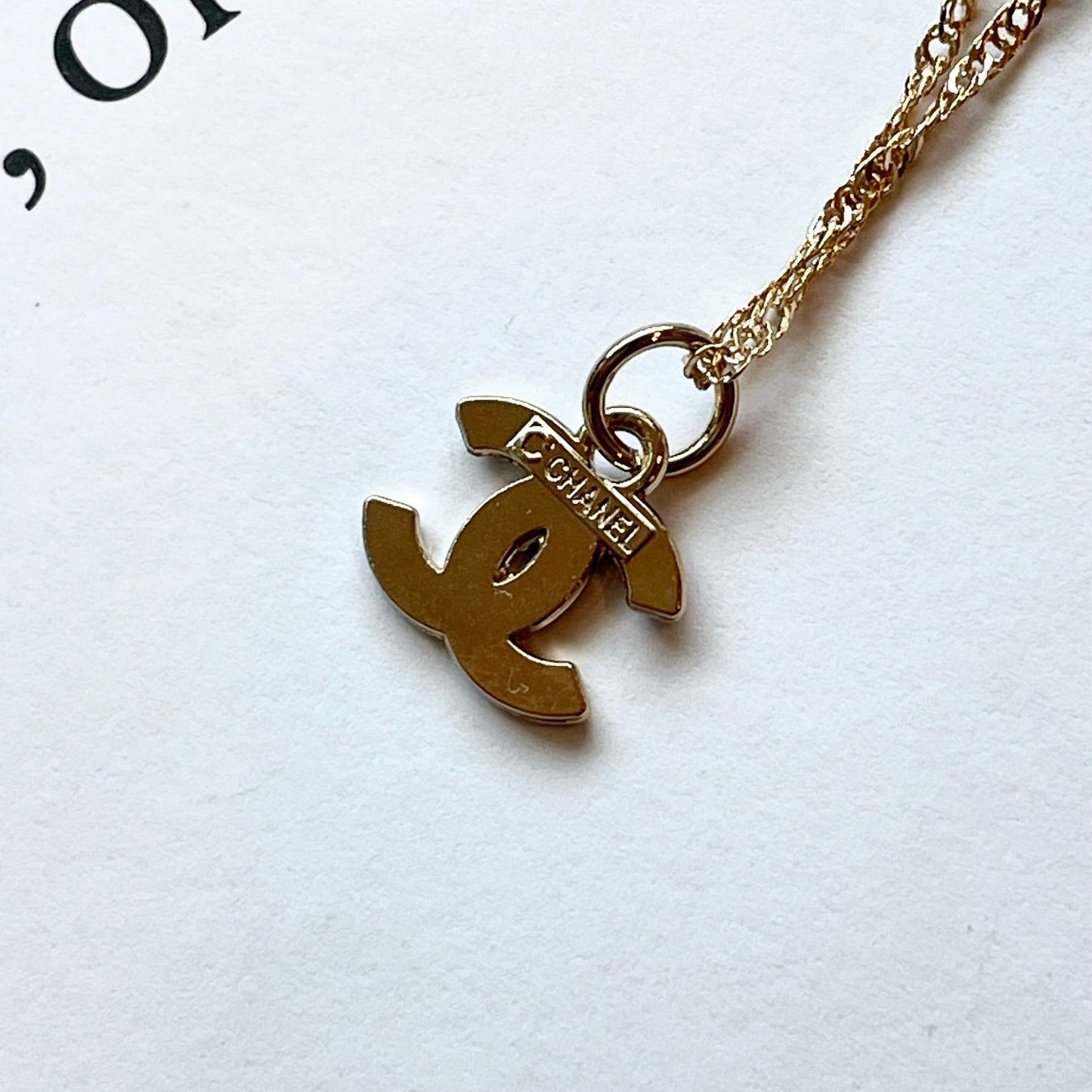 Repurposed Authentic Designer Zipper Pull Gold Plated Necklace