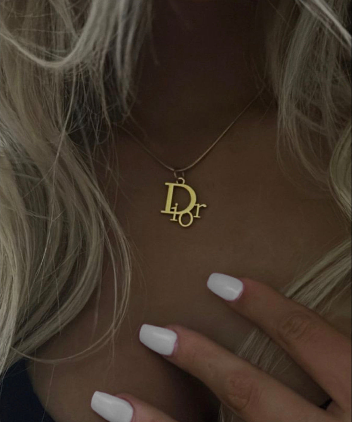 Repurposed Authentic Designer Zipper Pull Gold Plated Necklace
