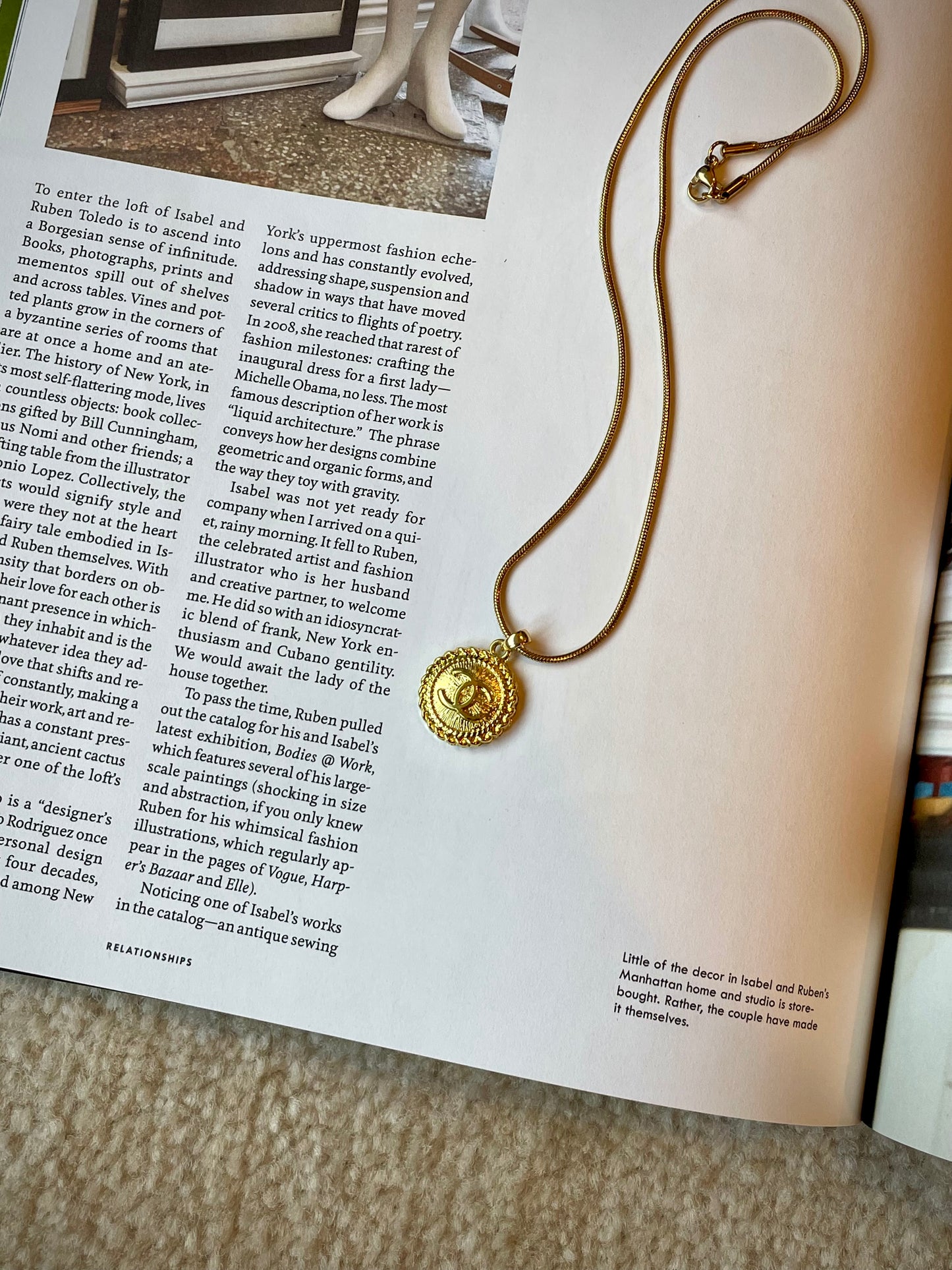 Repurposed Authentic Designer Zipper Pull Gold Plated Necklace