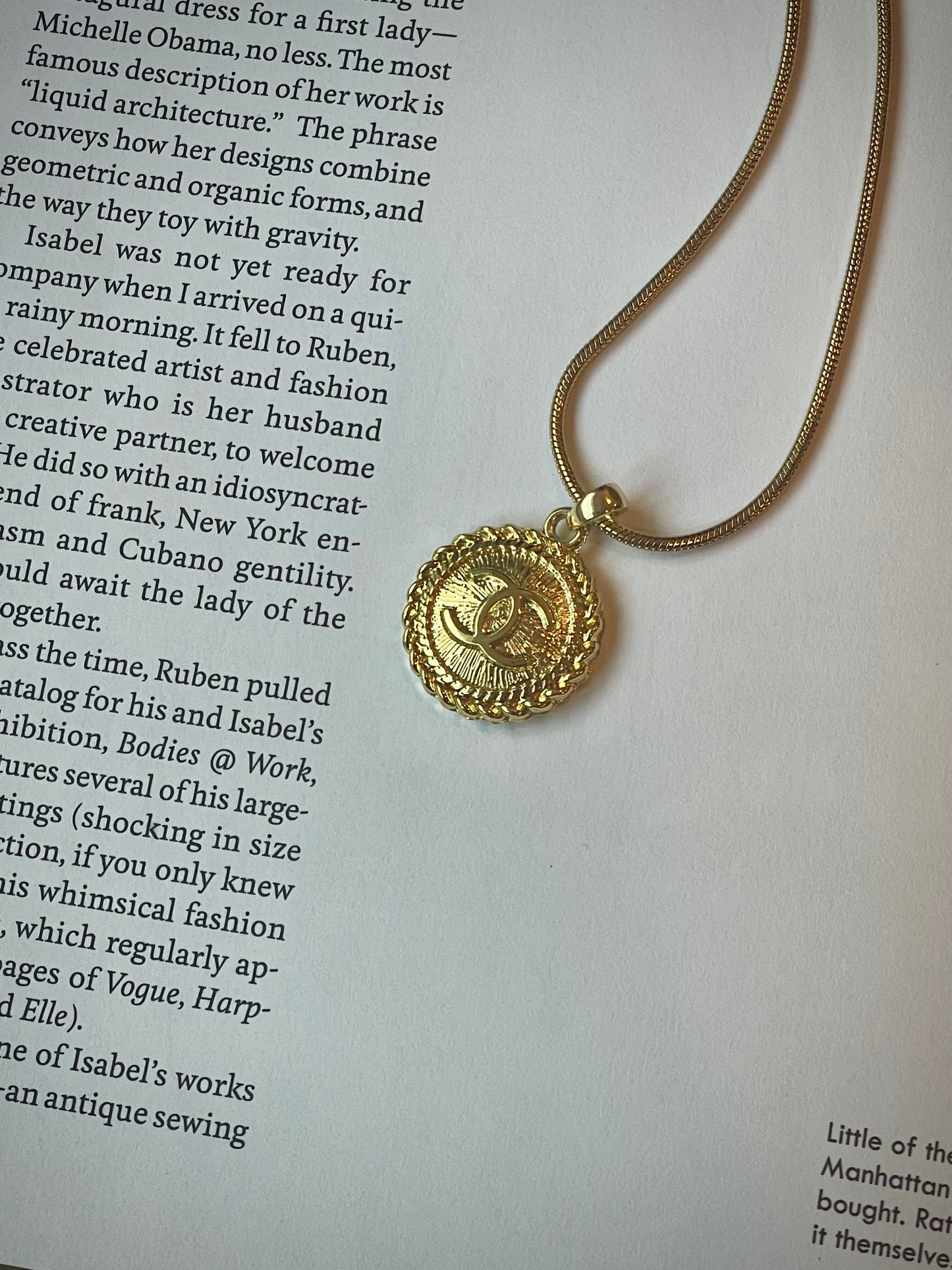 Repurposed Authentic Designer Zipper Pull Gold Plated Necklace
