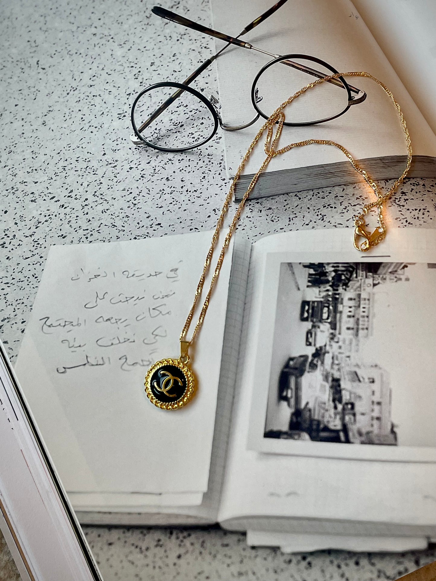 Repurposed Authentic Designer Zipper Pull Gold Plated Necklace