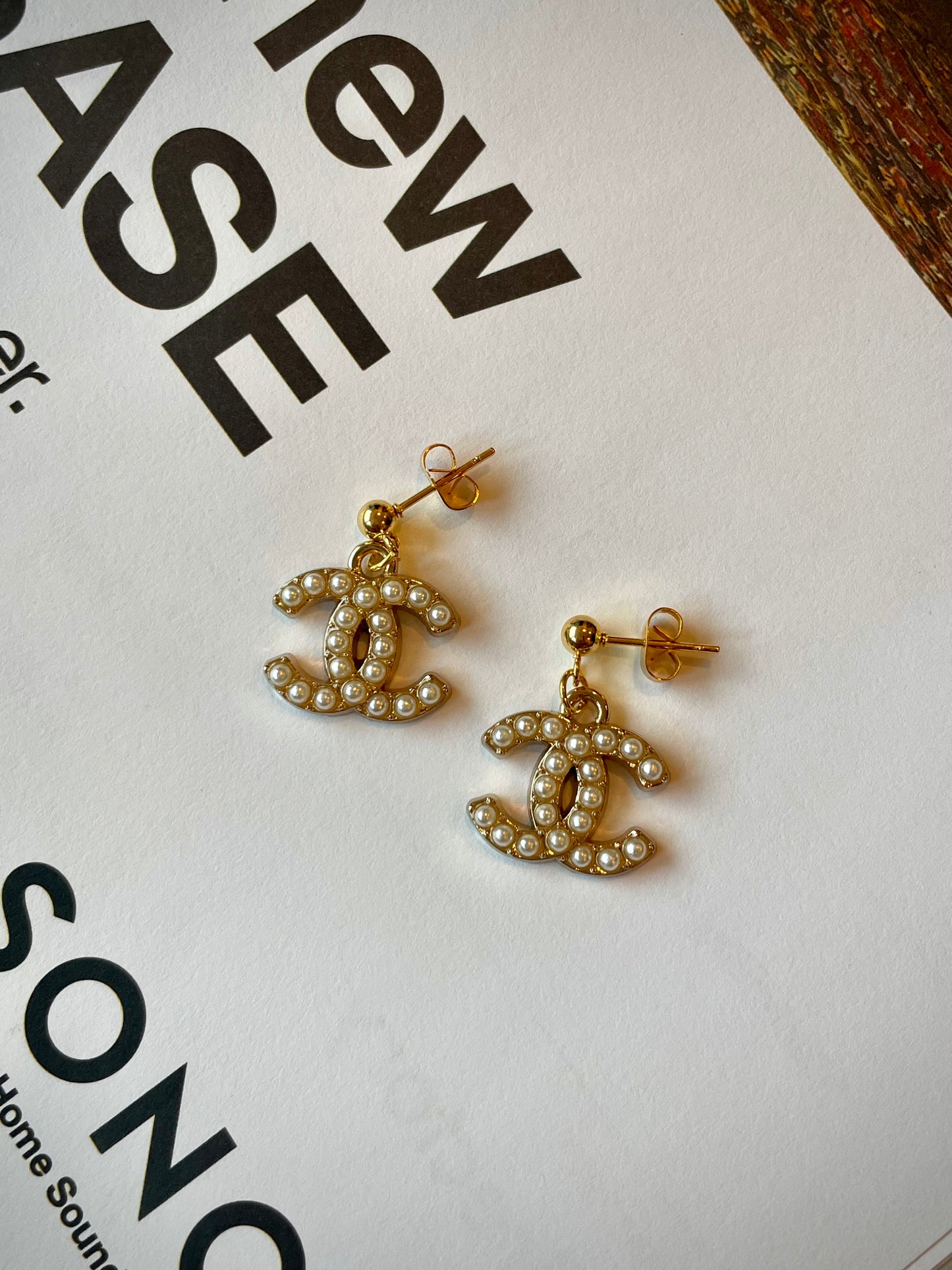 Repurposed Authentic Designer Zipper Pull Gold Plated Drop Earrings