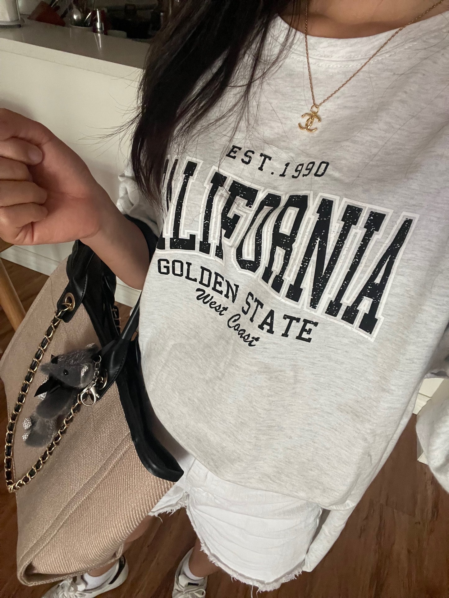 Repurposed Authentic Designer Zipper Pull Gold Plated Necklace