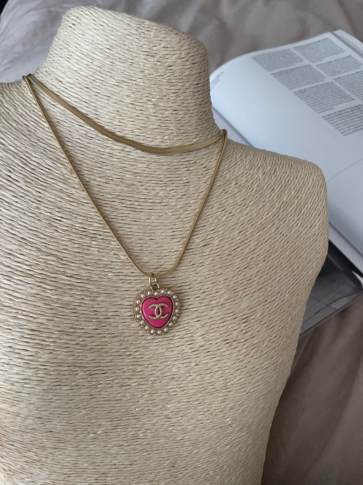 Repurposed Authentic Designer Zipper Pull Gold Plated Layered Necklace