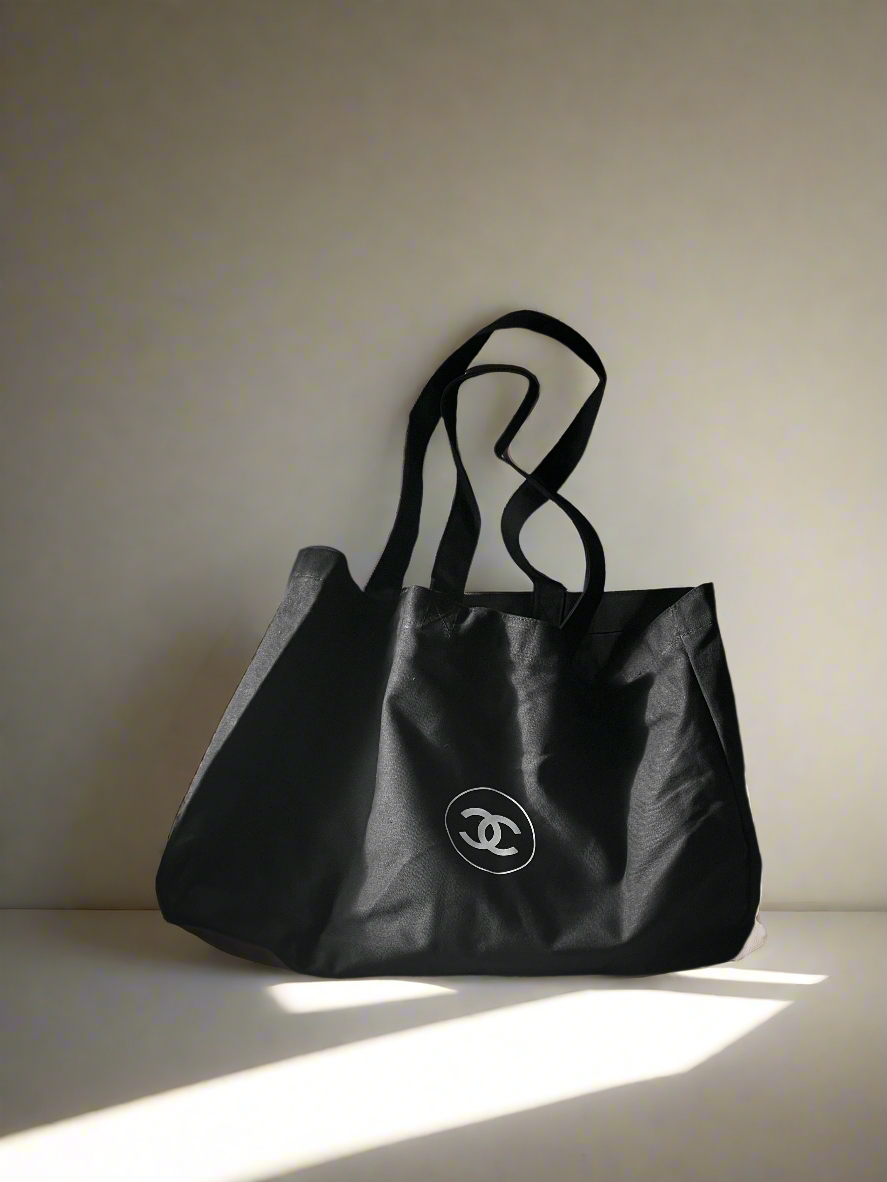 Chanel VIP Gift Canvas Tote Bag No1 Black Tote Bag Shopping Bag