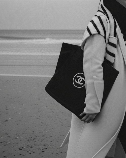 Chanel VIP Gift Canvas Tote Bag No1 Black Tote Bag Shopping Bag