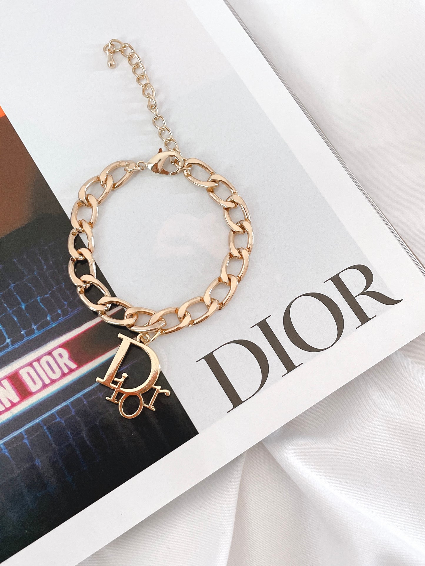 Repurposed Authentic Designer Zipper Pull Gold Plated Bracelet
