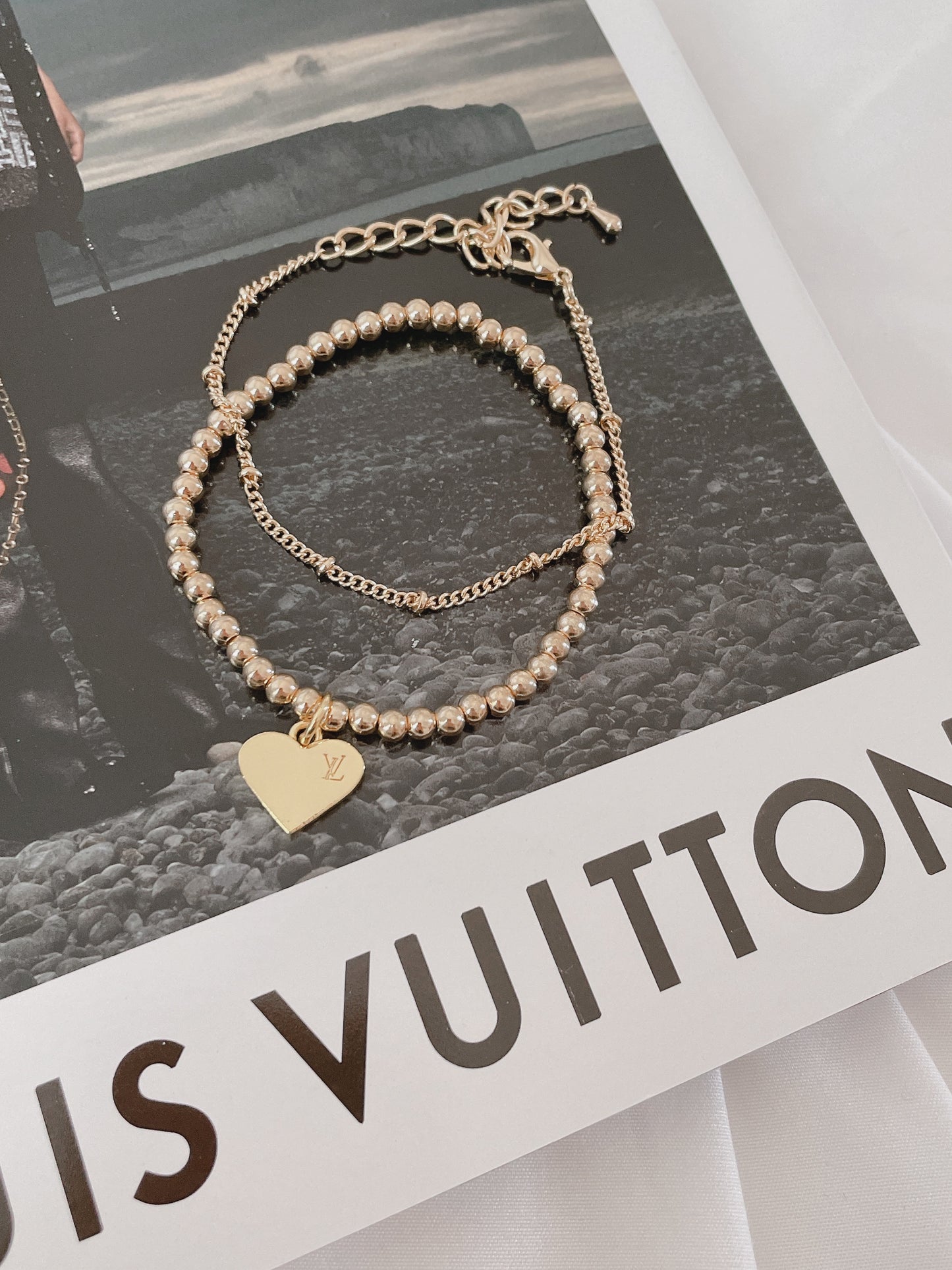 Repurposed Authentic Designer Zipper Pull Gold Plated Bracelet