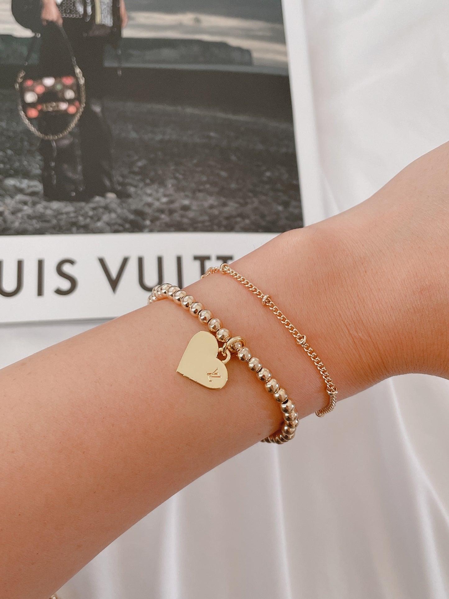 Repurposed Authentic Designer Zipper Pull Gold Plated Bracelet