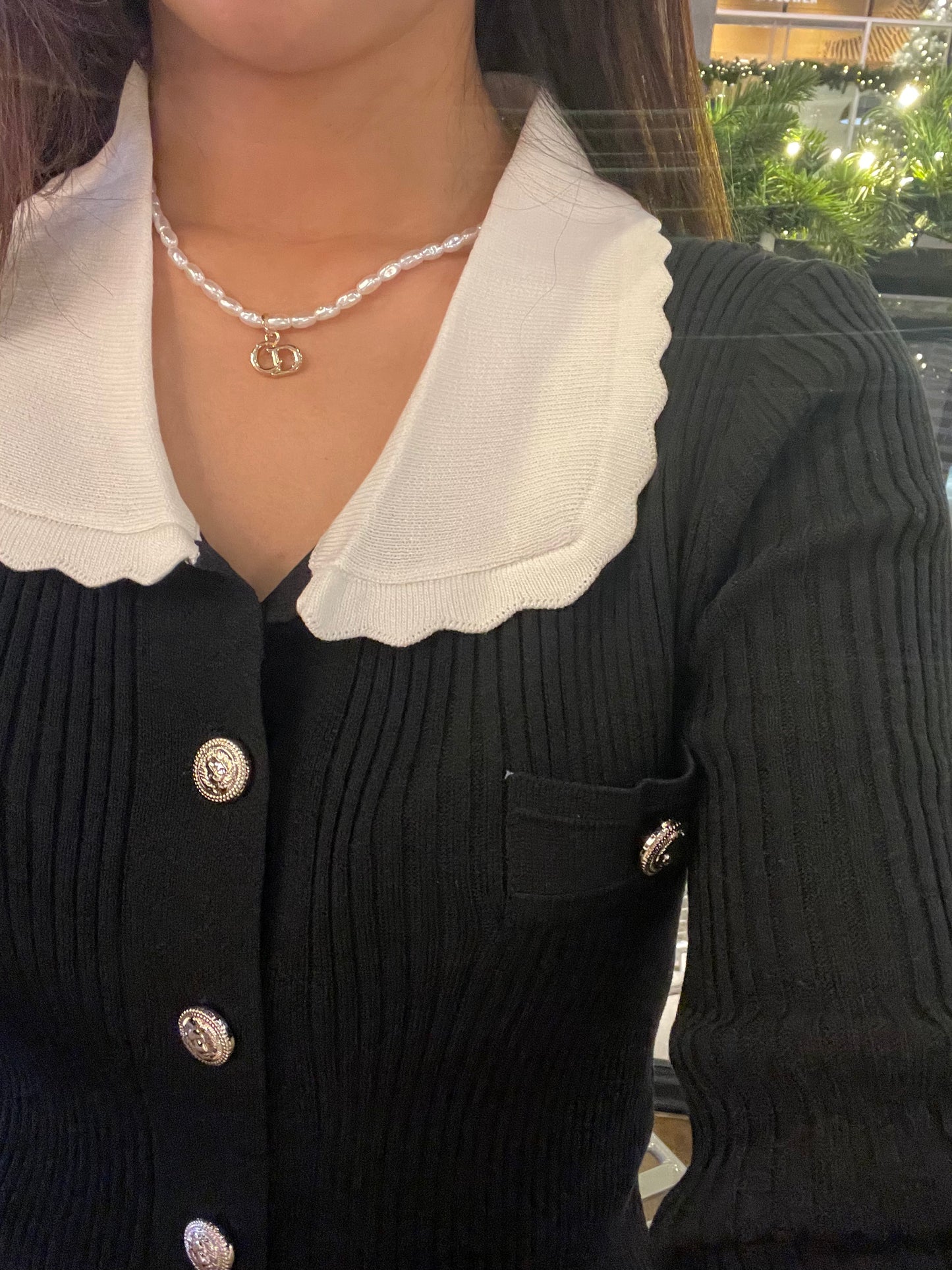 Repurposed Authentic Dior Zipper Pull Gold Plated Necklace