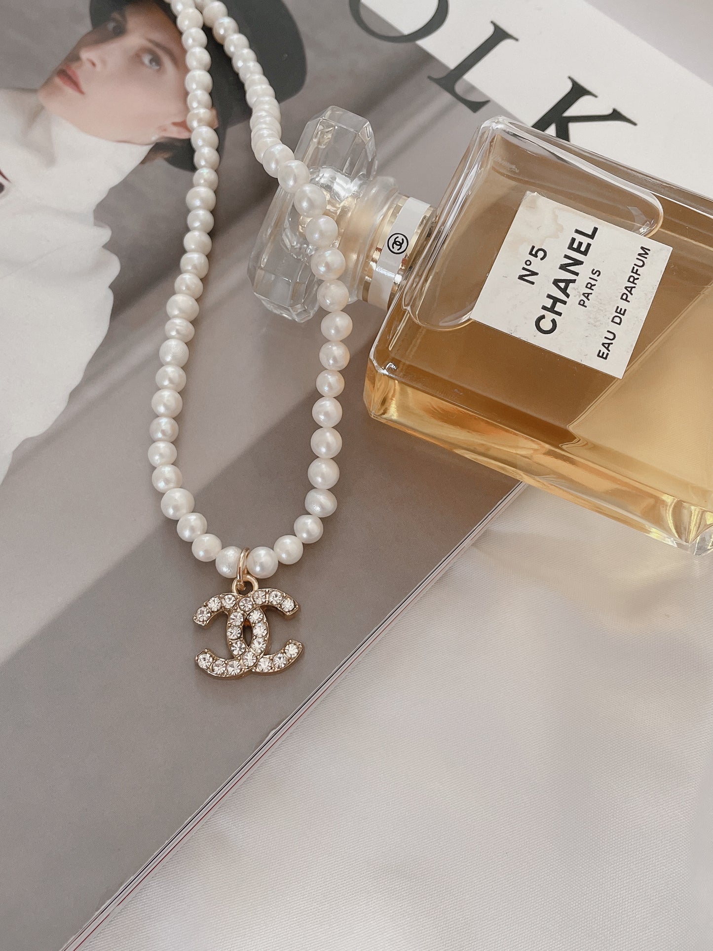 Fresh Water Pearl Designer Zipper Pull Gold Plated Necklace