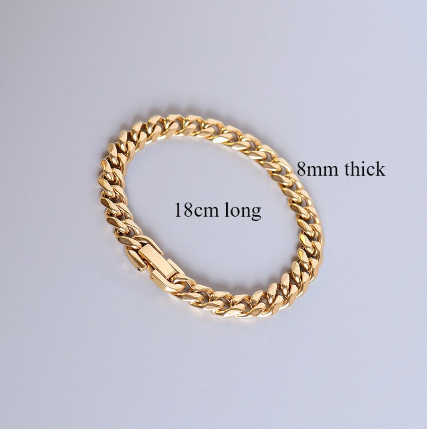 18K Gold Plated Stainless Steel Statement Minimalist Bracelet