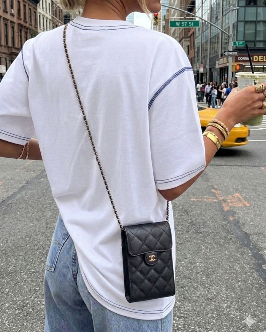 CHANEL VIP Gift Novelty Quilted Caviar Mini Crossbody Bag - Black