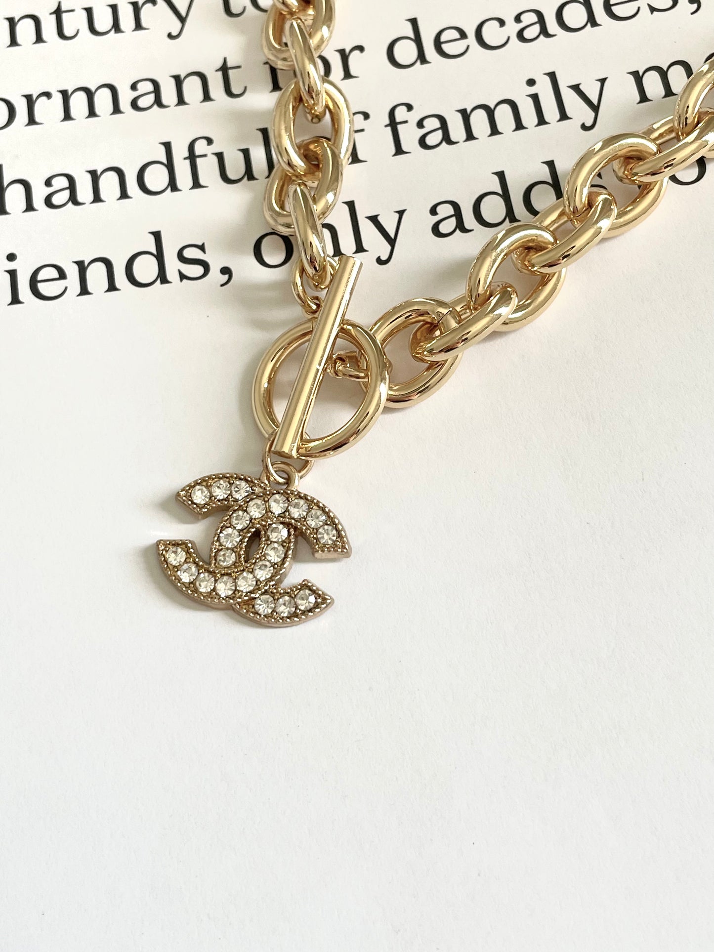 Repurposed Authentic Designer Zipper Pull Gold Plated Necklace