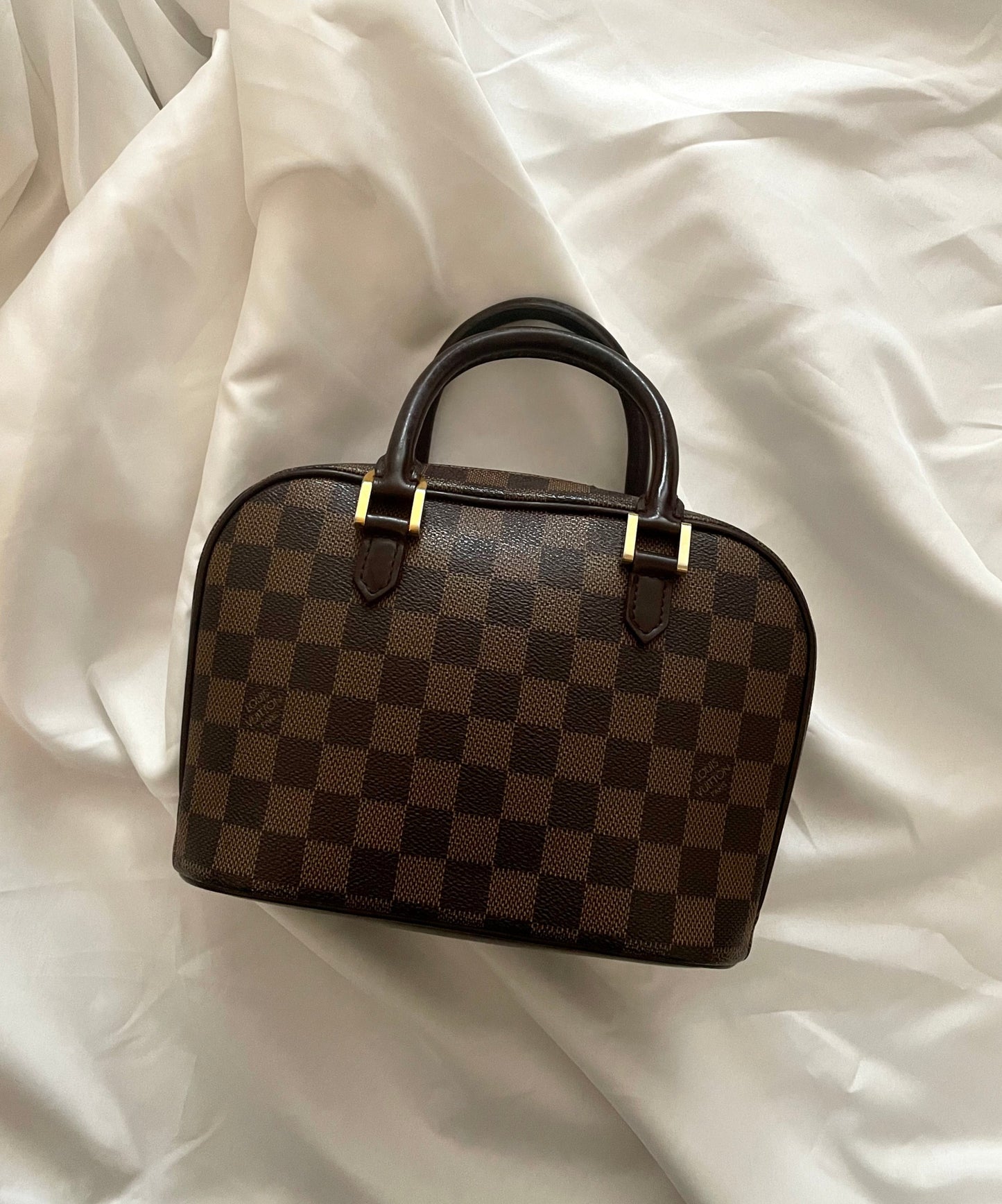 Pre-loved Louis Vuitton Sarria Mini Ebene Damier Handbag