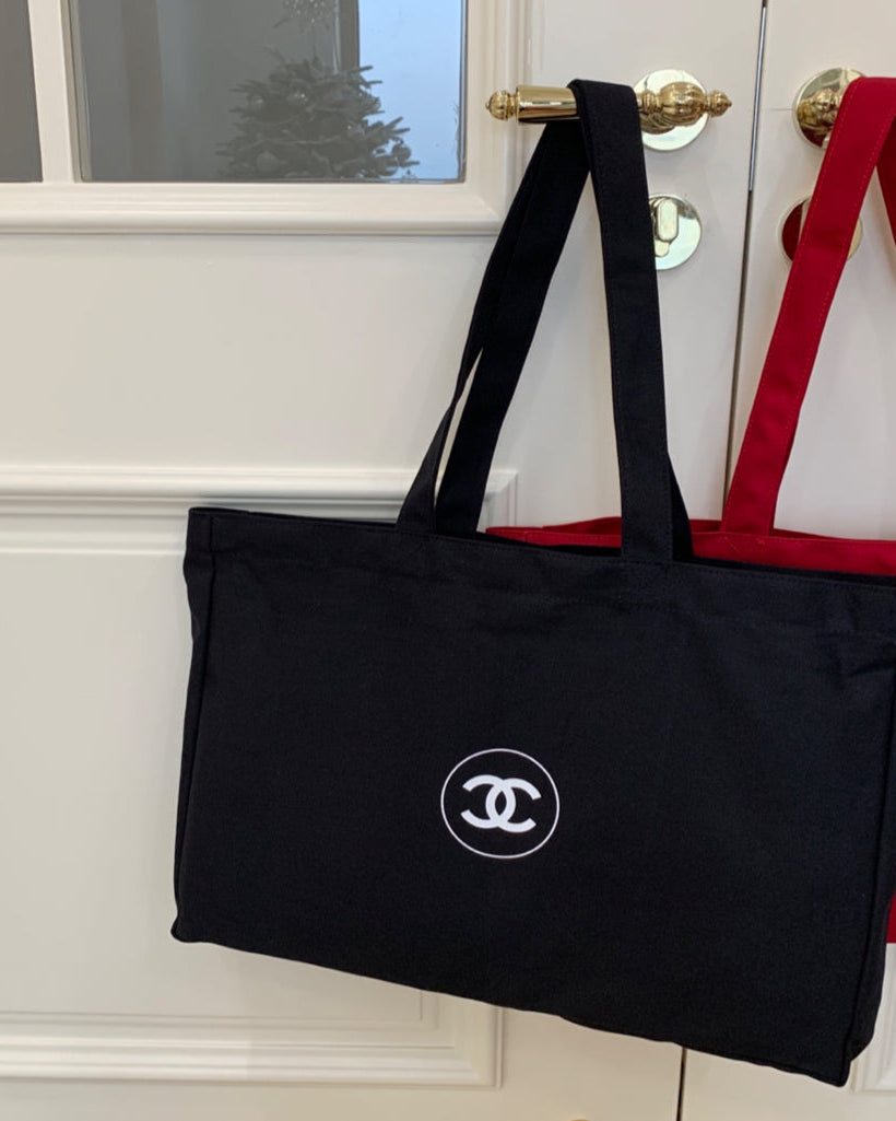 Chanel VIP Gift Canvas Tote Bag No1 Black Tote Bag Shopping Bag