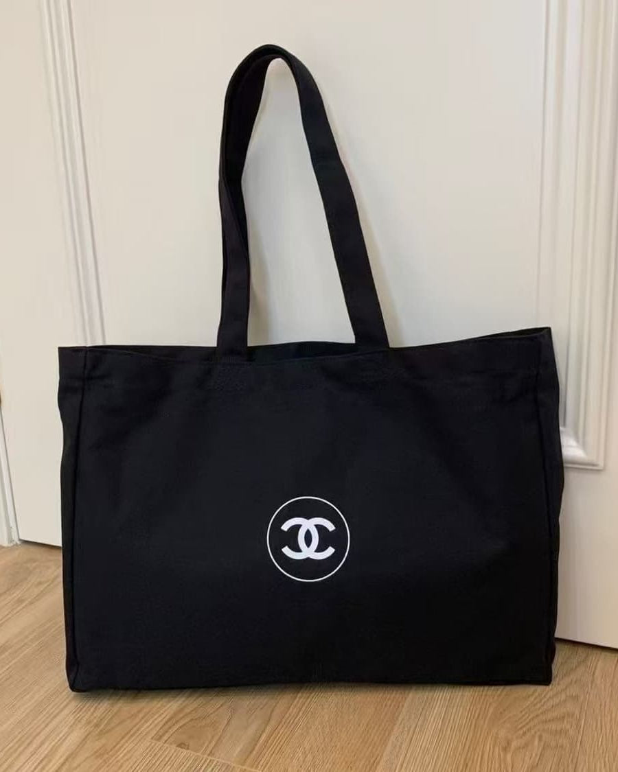 Chanel VIP Gift Canvas Tote Bag No1 Black Tote Bag Shopping Bag