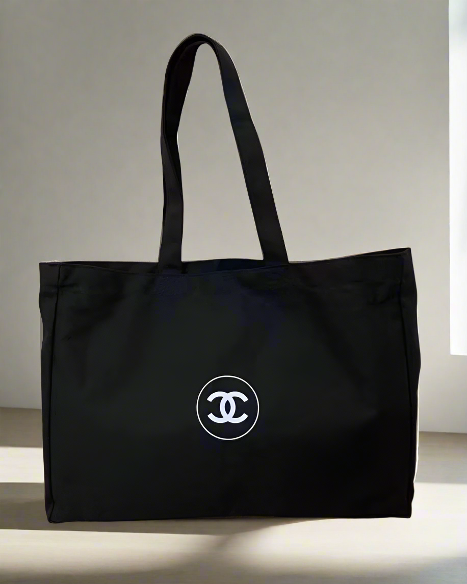 Chanel VIP Gift Canvas Tote Bag No1 Black Tote Bag Shopping Bag