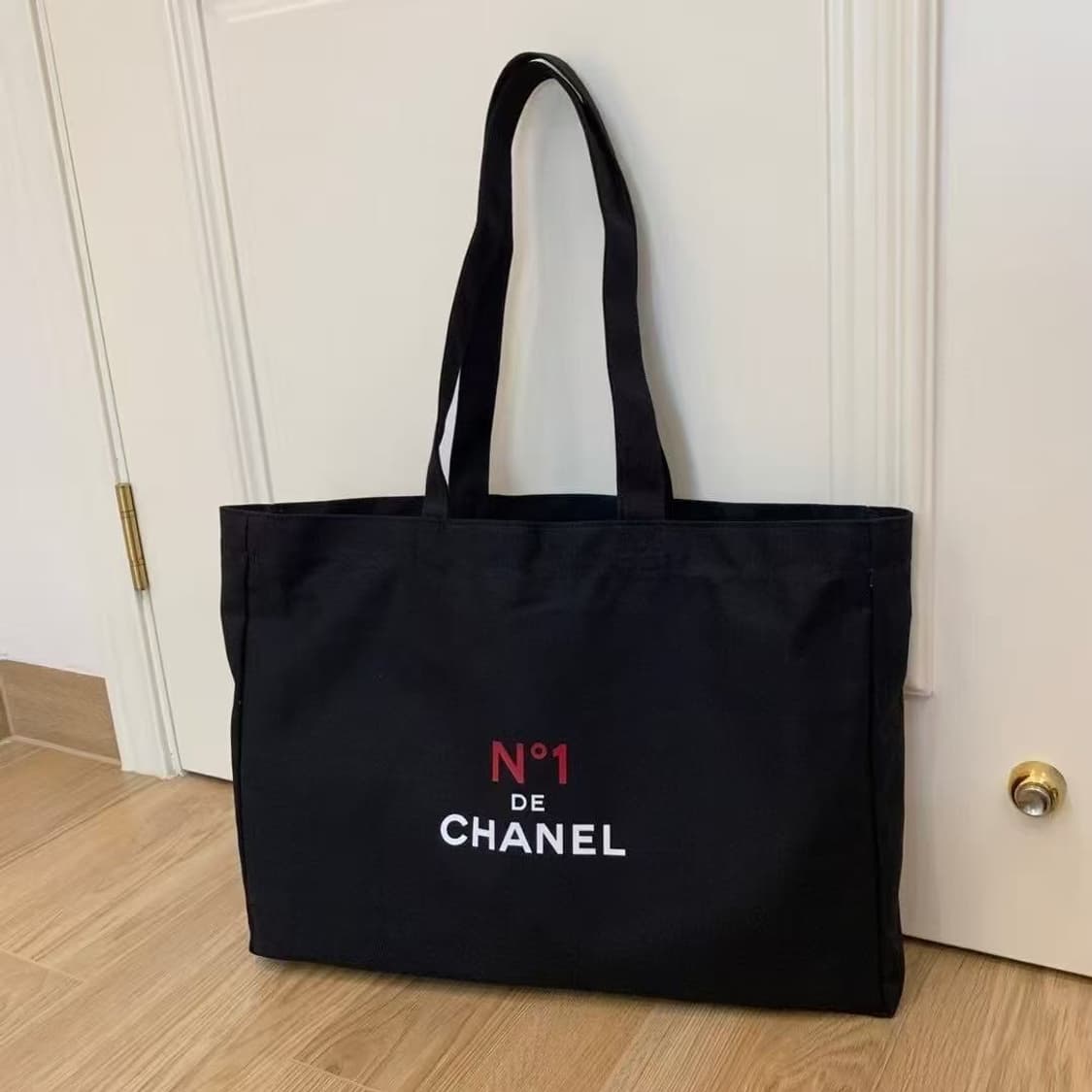 Chanel VIP Gift Canvas Tote Bag No1 Black Tote Bag Shopping Bag