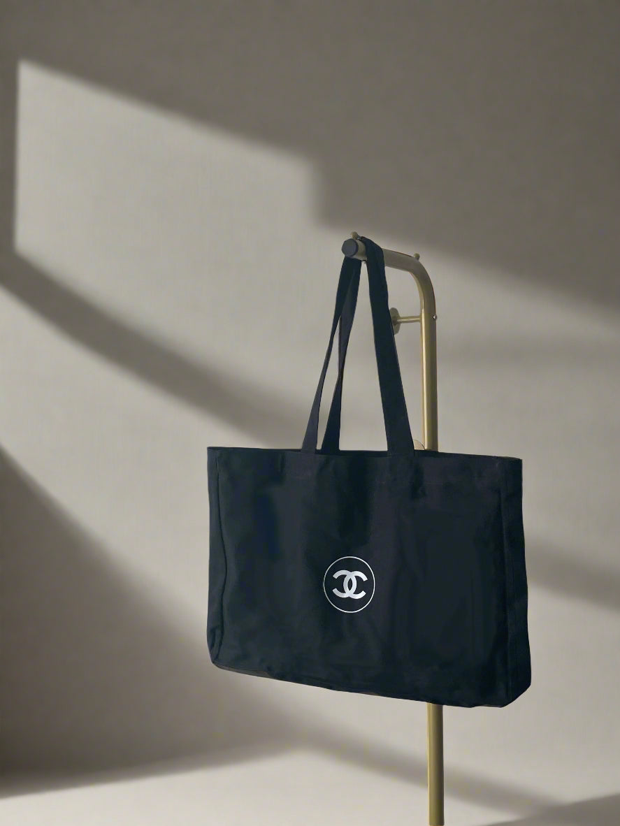 Chanel VIP Gift Canvas Tote Bag No1 Black Tote Bag Shopping Bag