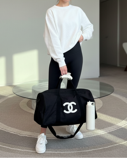 CHANEL Novelty VIP Boston Duffle Bag – Waterproof Black Travel & Sports Bag