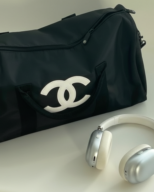chanel travel ligne duffel bag CHANEL Novelty VIP Boston Duffle Bag – Waterproof Black Travel & Sport – BloomingJ.Studio