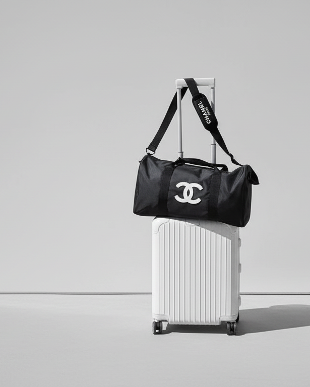 chanel travel ligne duffel bag CHANEL Novelty VIP Boston Duffle Bag – Waterproof Black Travel & Sport – BloomingJ.Studio