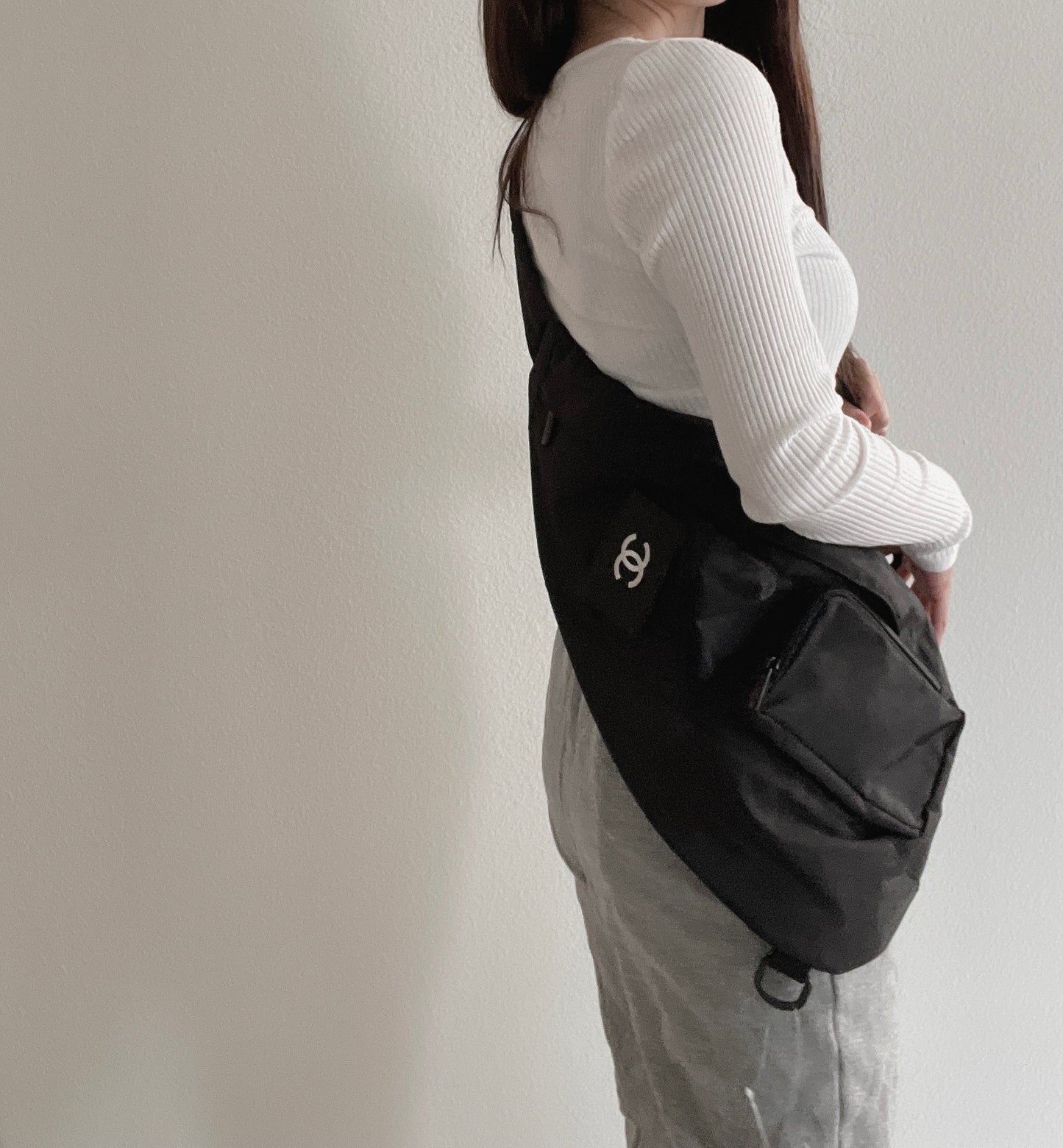 Reworked Sling Bags, Embroidered Bag, CC Purse, Shoulder Backpack Lightweight Crossbody