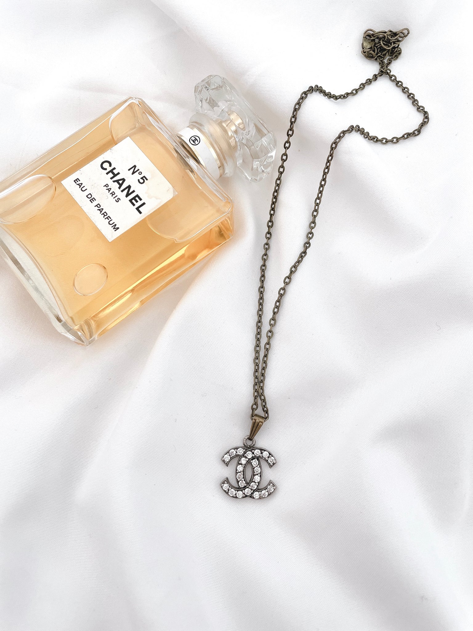 Chanel button 20 inch necklace, designer chic – True Rebel Clothing