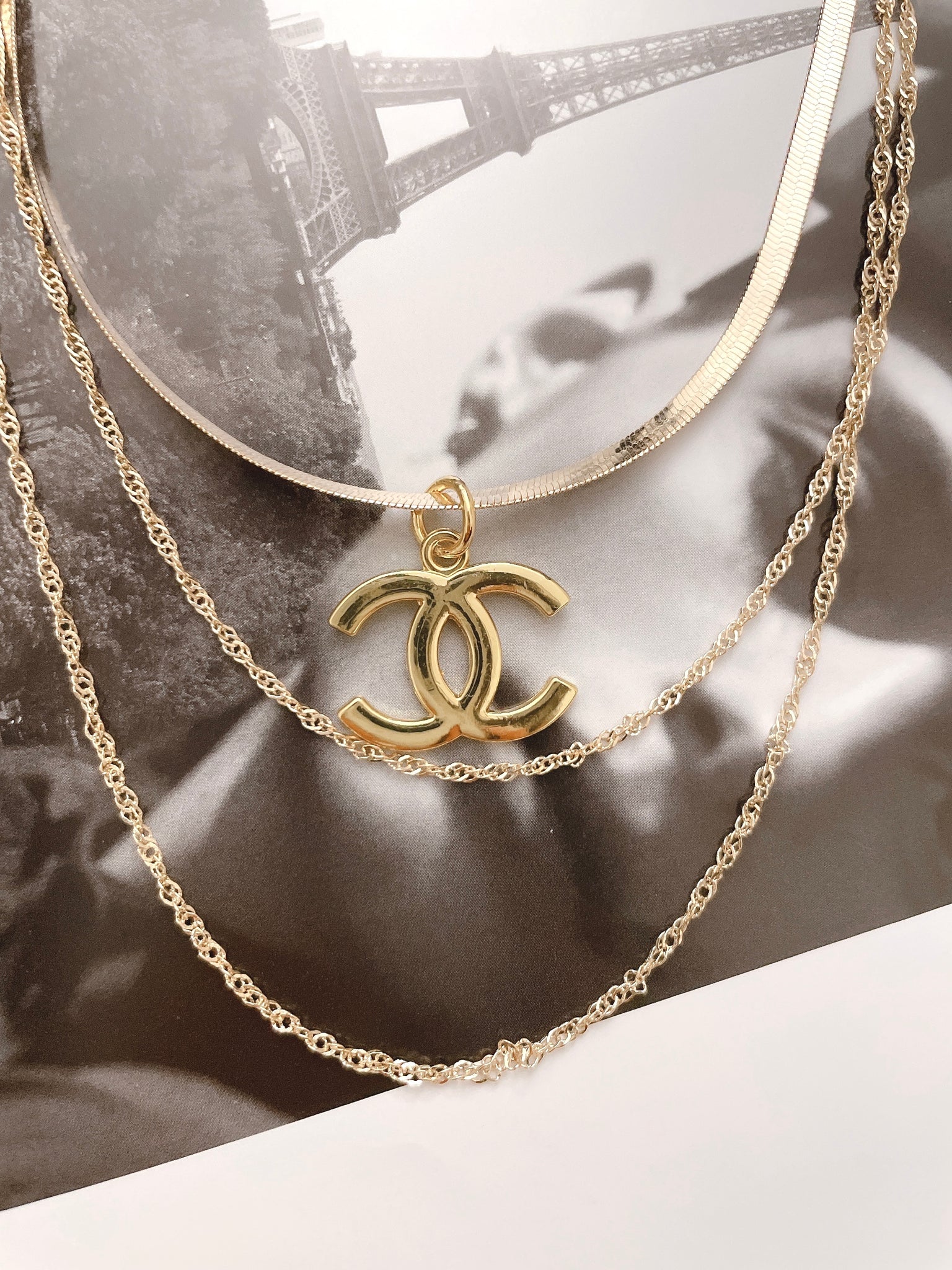 Repurposed Authentic Designer Zipper Pull Gold Plated Layered Necklace –  BloomingJ.Studio
