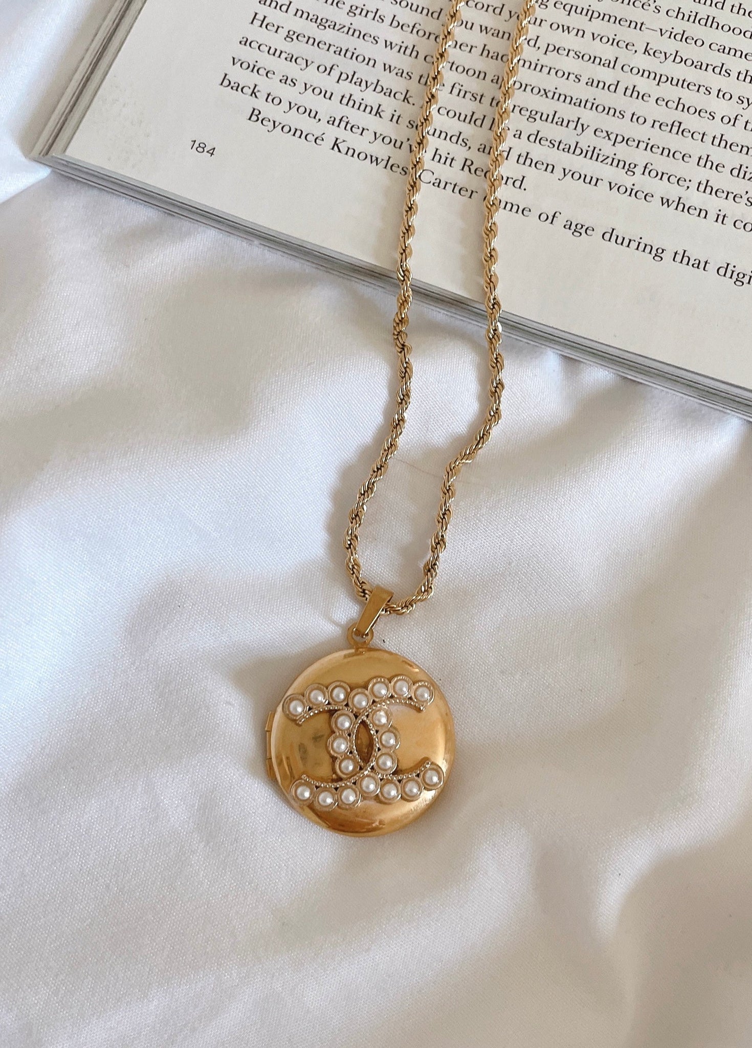 Repurposed Authentic Designer Button Gold Plated Locket Necklace –  BloomingJ.Studio